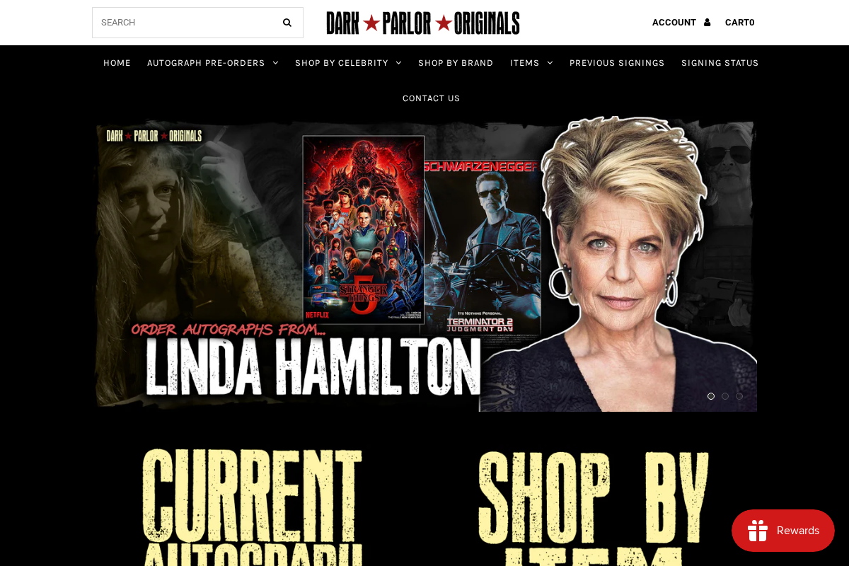 darkparlororiginals.com homepage screenshot