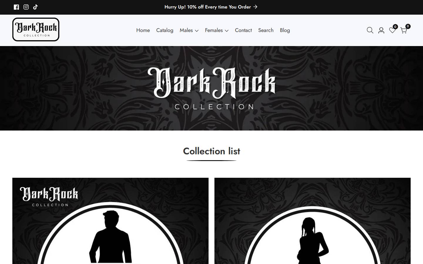 Darkrock homepage screenshot