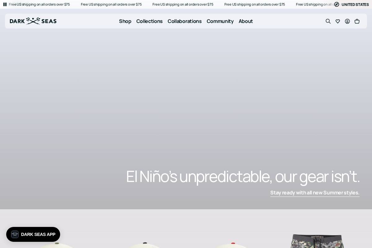 darkseas.com homepage screenshot