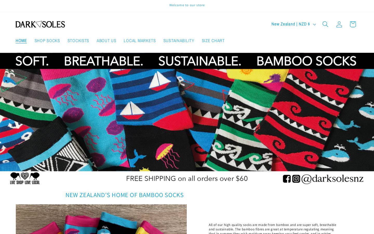 darksoles.co.nz homepage screenshot