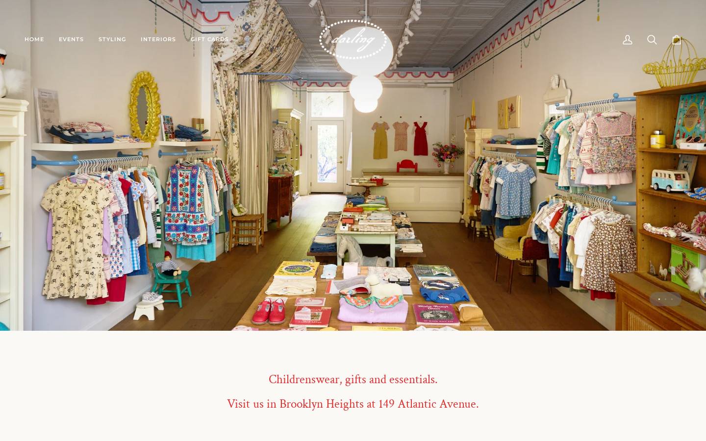 darlingshopnyc.com homepage screenshot
