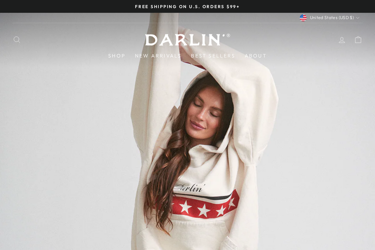 DARLIN' homepage screenshot
