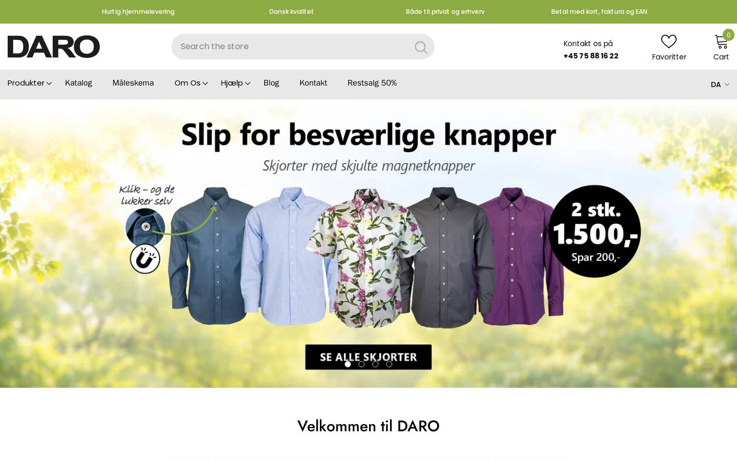 Daro homepage screenshot