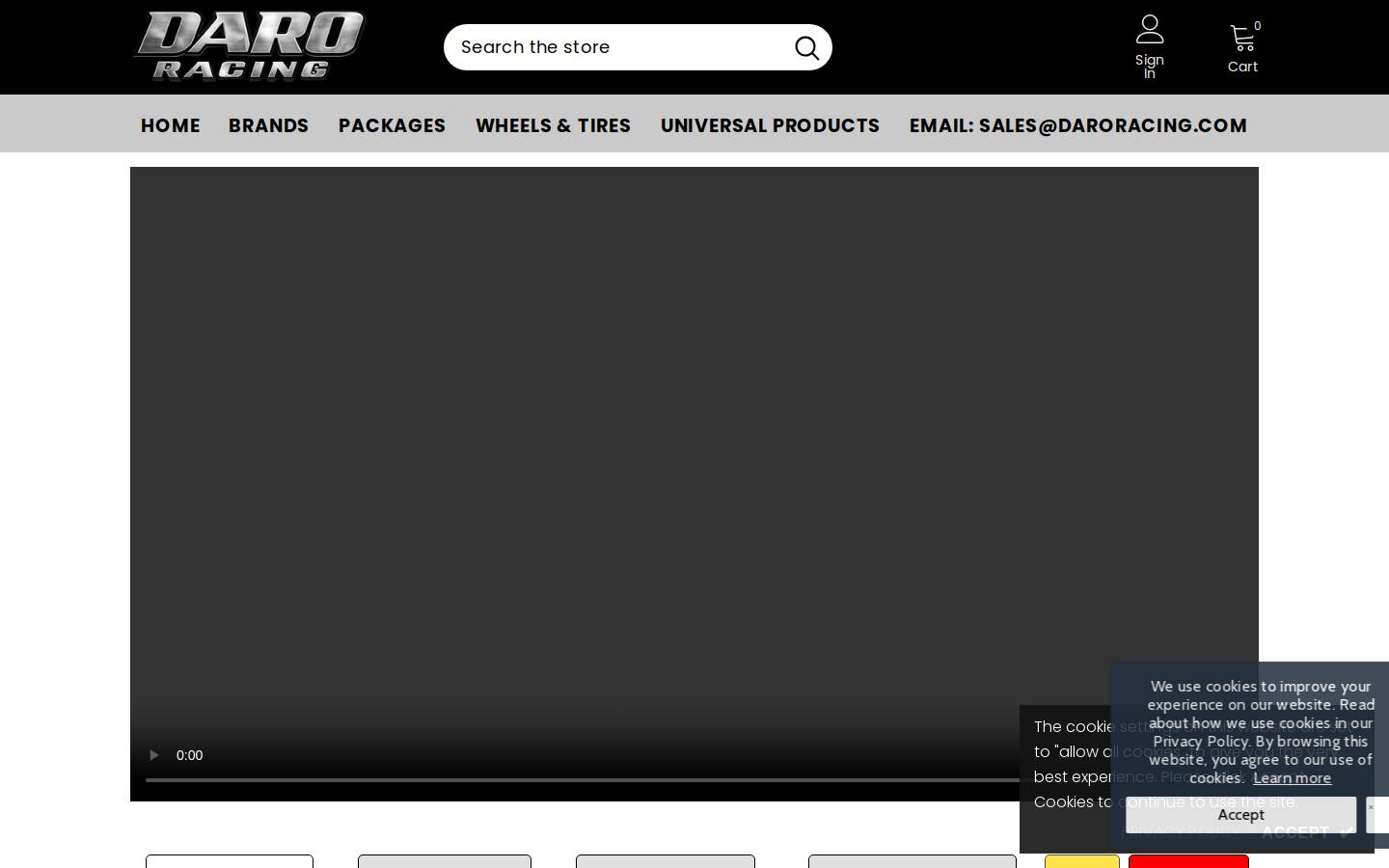 daroracing.com homepage screenshot