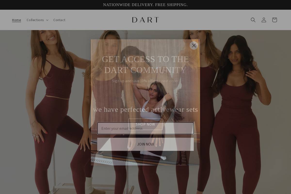 dartactive.co.za homepage screenshot