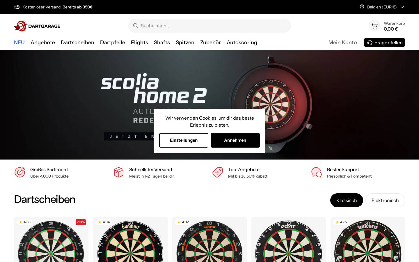 dartgarage.com homepage screenshot