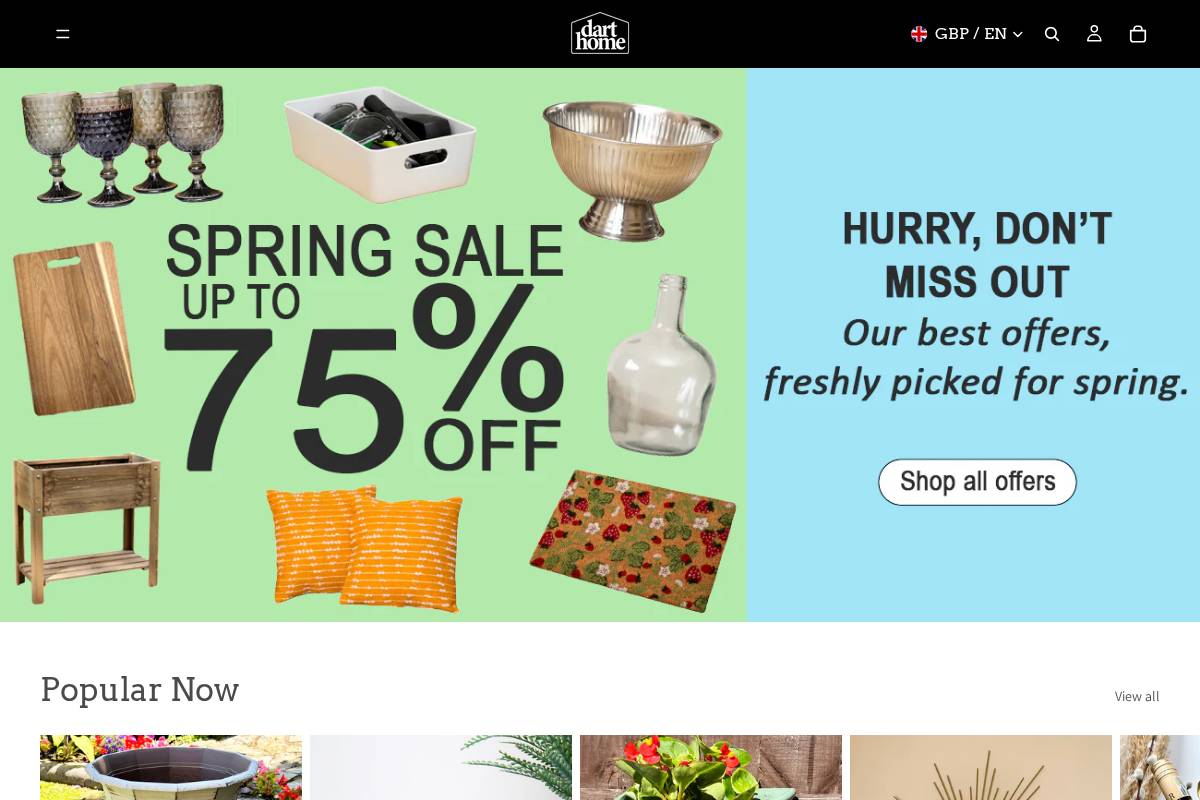 Darthome homepage screenshot