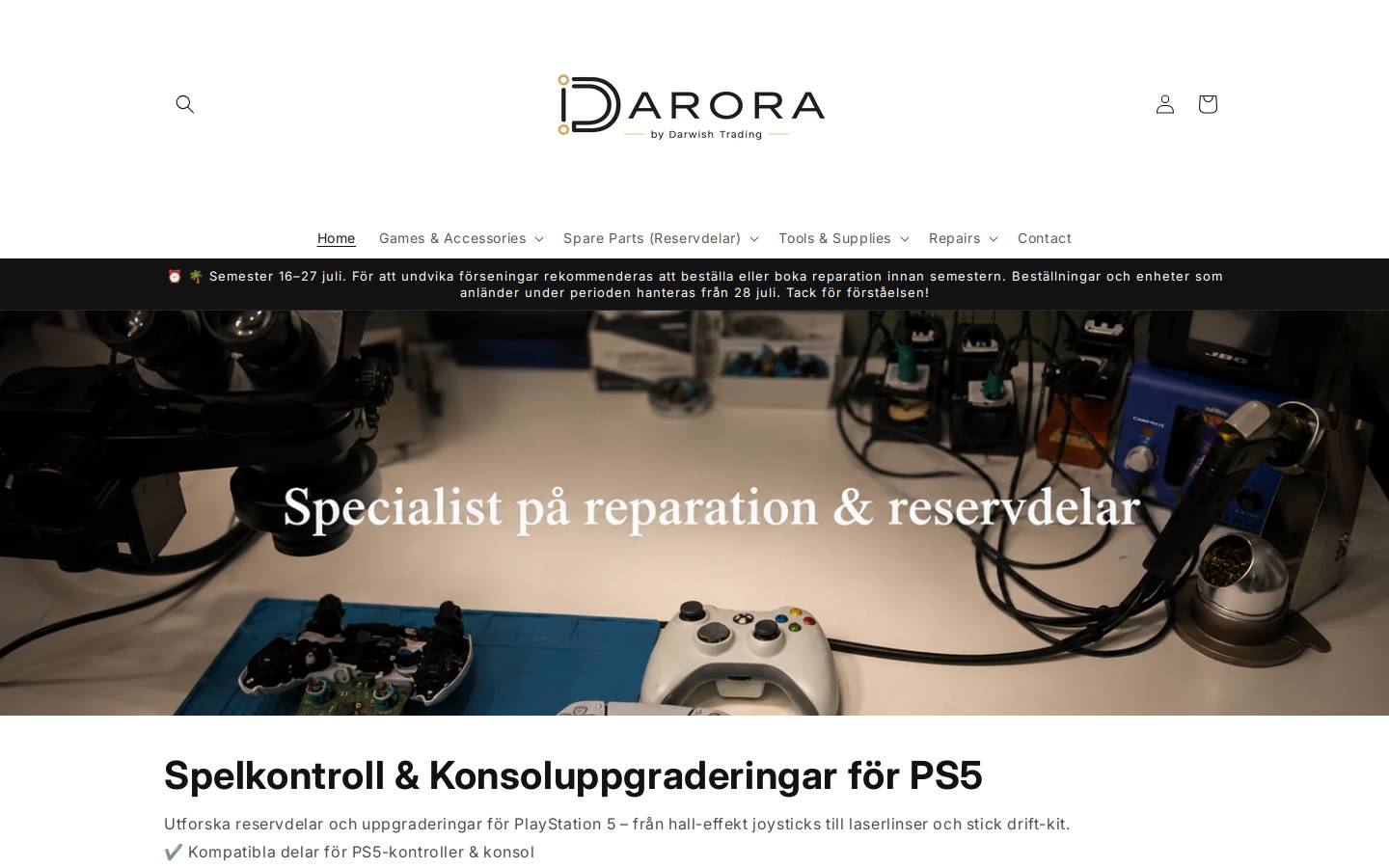 darwishtrading.se homepage screenshot