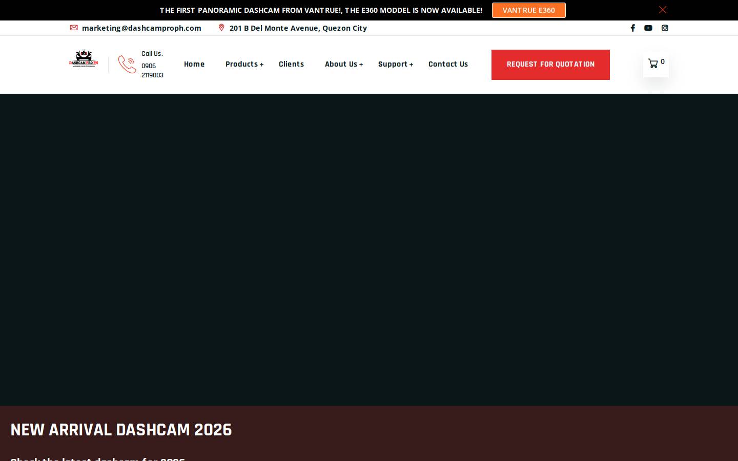 dashcamproph.com homepage screenshot