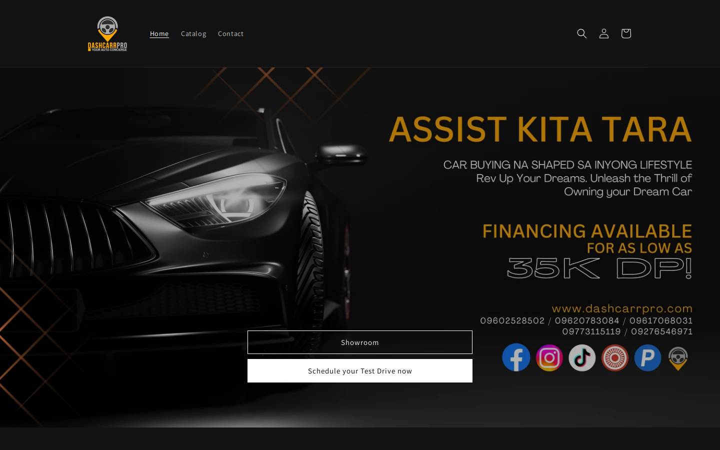 dashcarrpro.com homepage screenshot