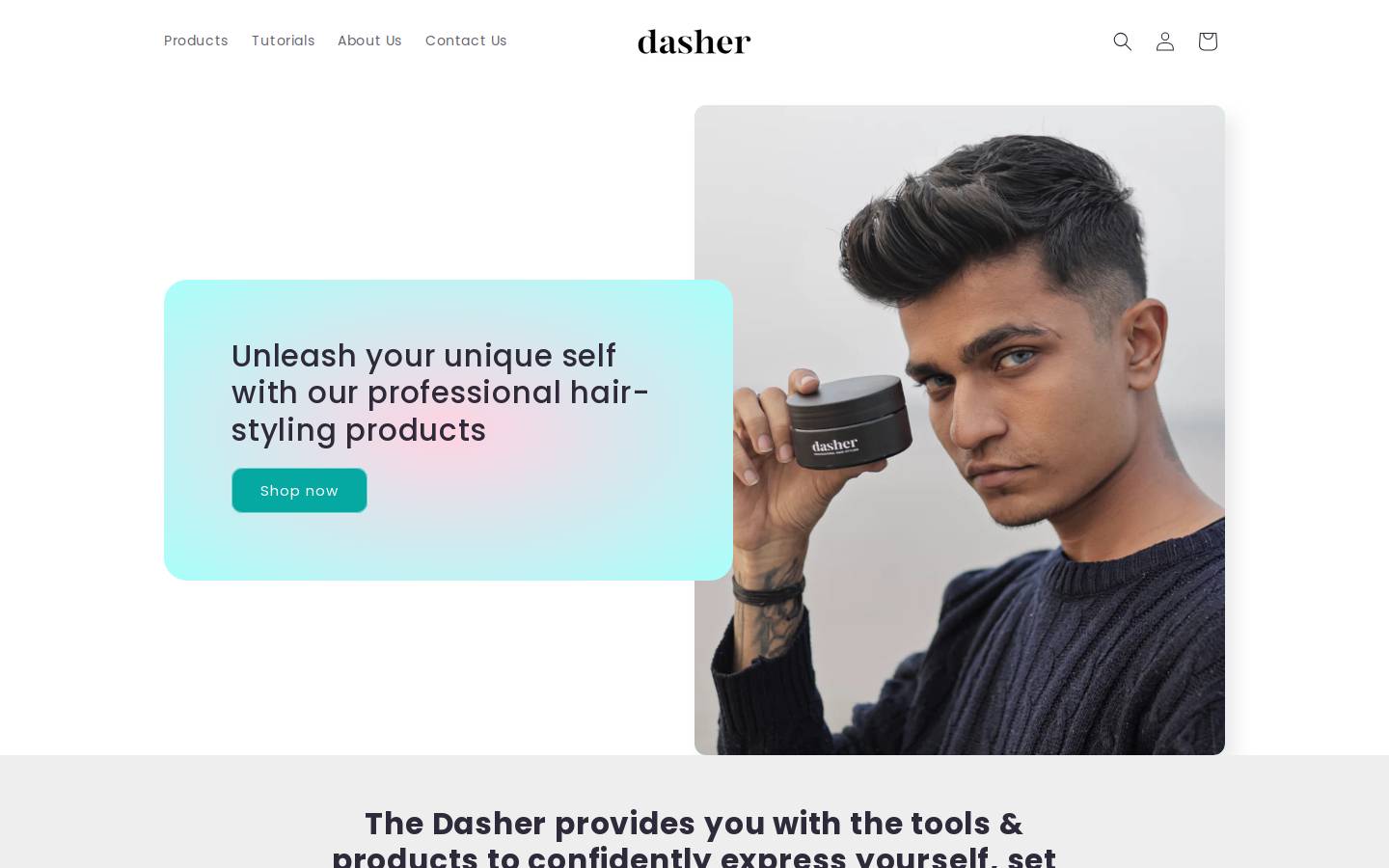 dasher.co.in homepage screenshot