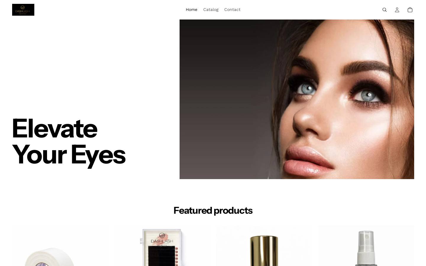 dashlashbeauty.com homepage screenshot