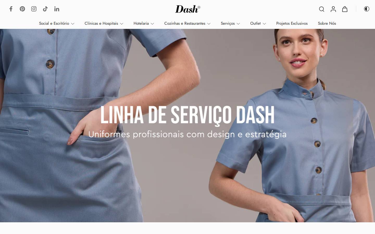 dashuniformes.com.br homepage screenshot