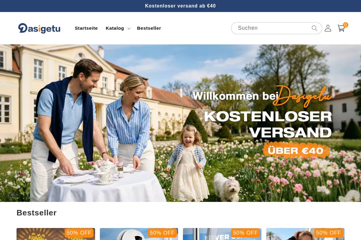 Dasigetu homepage screenshot
