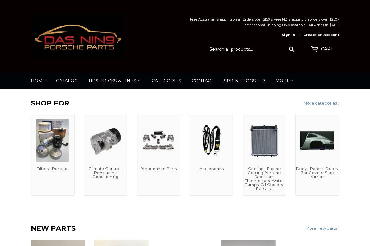 dasnine.com.au homepage screenshot