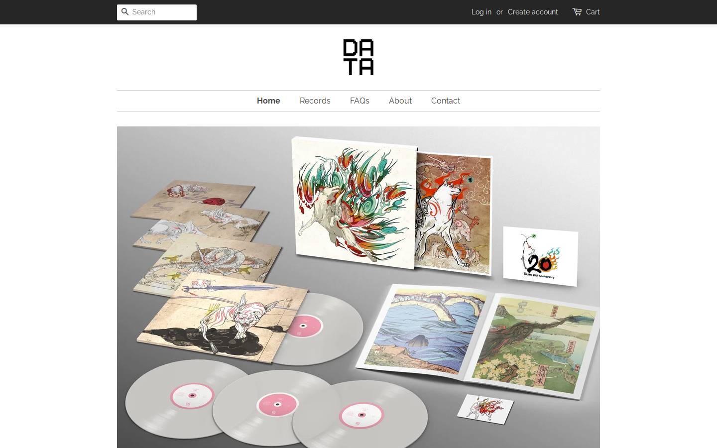 Data Discs homepage screenshot
