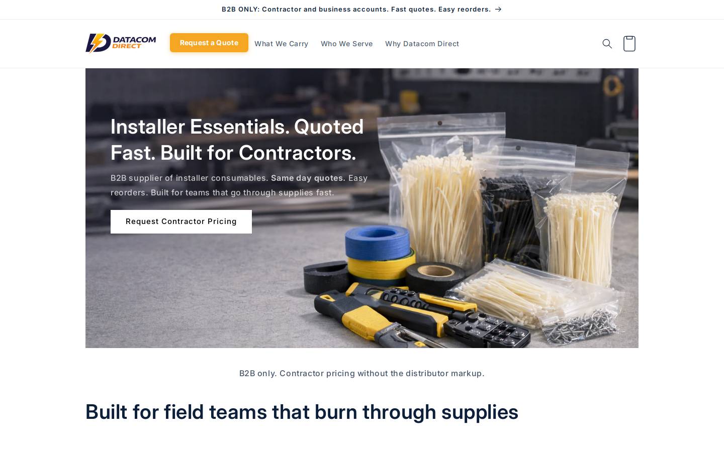 datacomdirect.com homepage screenshot