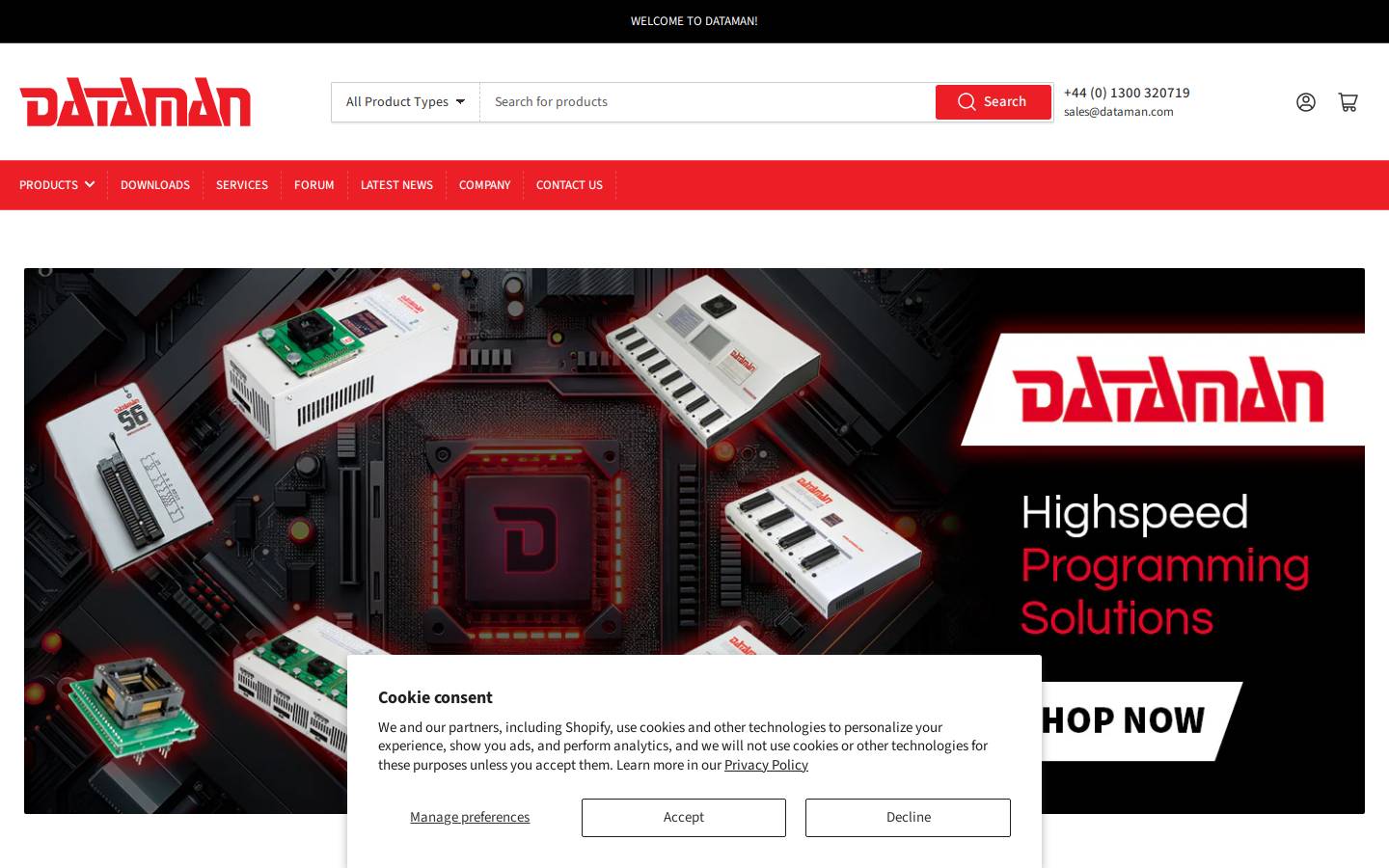 dataman.com homepage screenshot