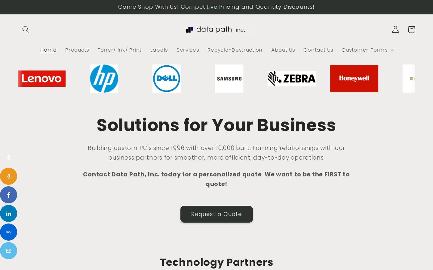 datapathusa.com homepage screenshot
