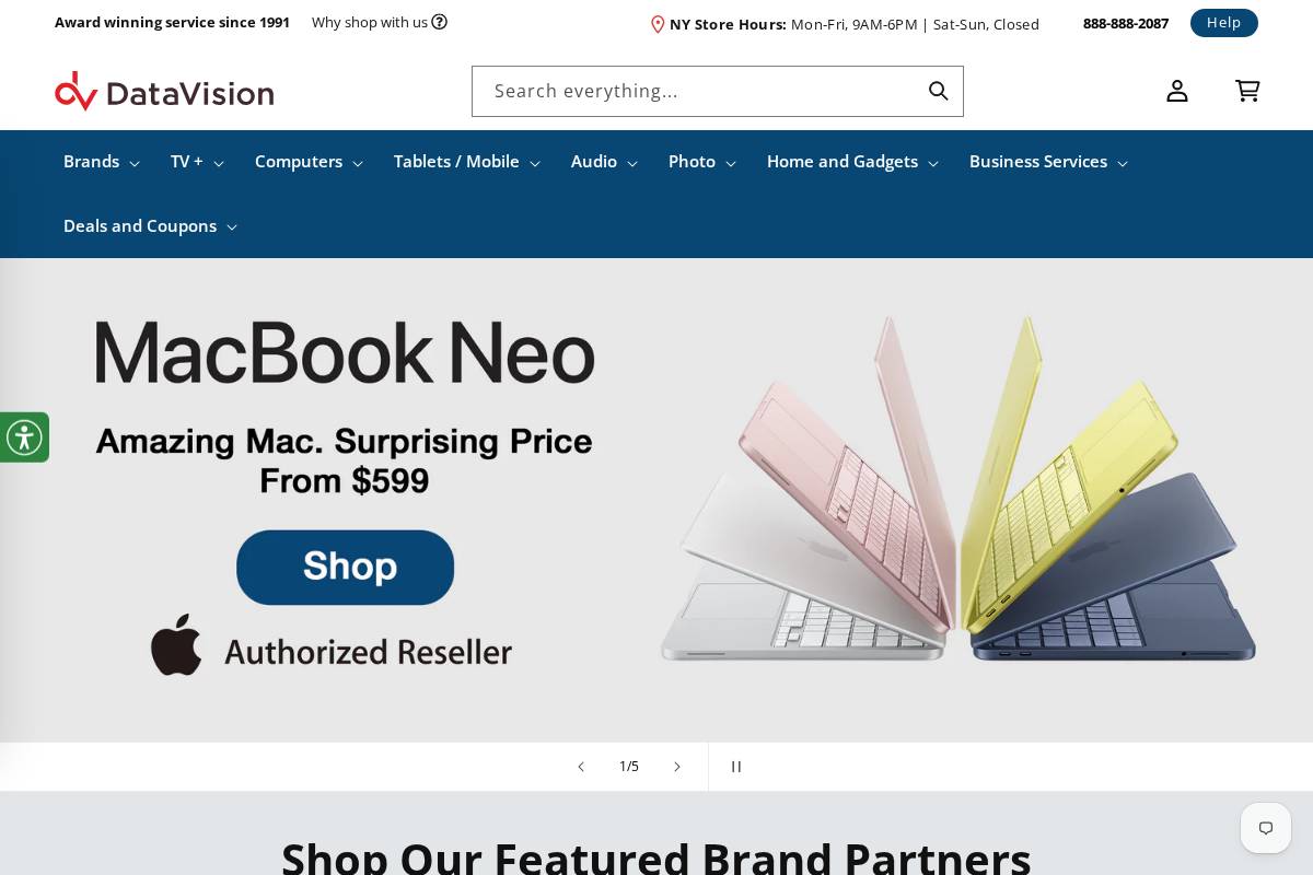 datavision.com homepage screenshot