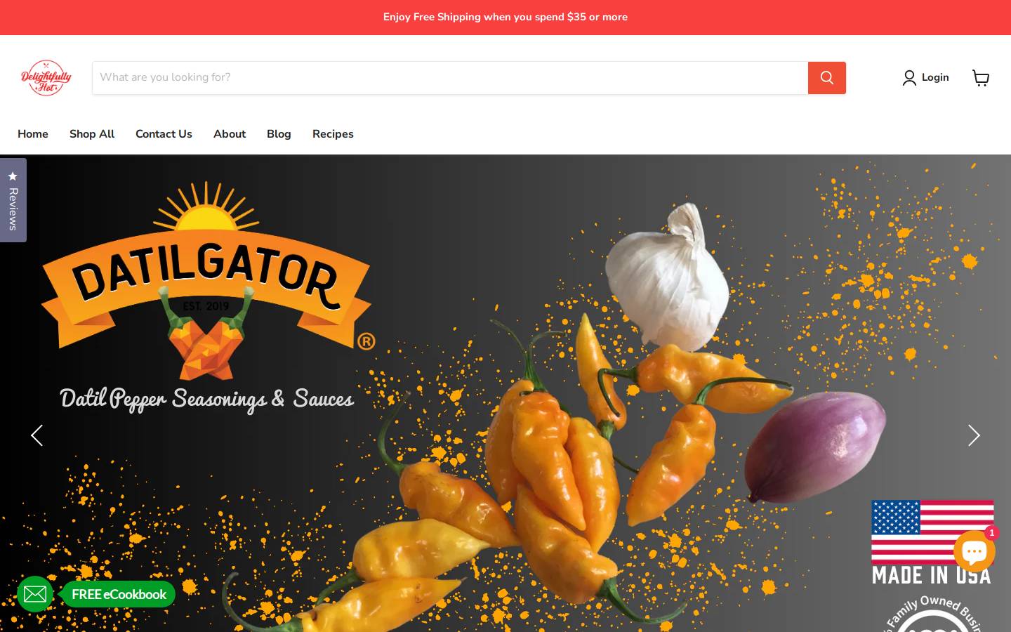 datilhotsauce.com homepage screenshot