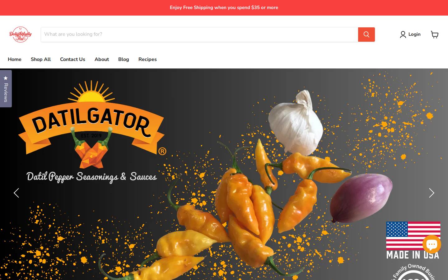 datilwingsauce.com homepage screenshot