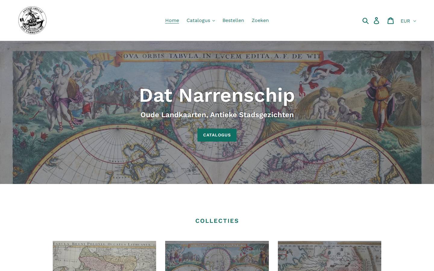 Dat Narrenschip homepage screenshot