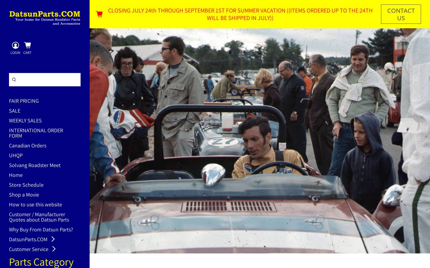 datsunroadsterparts.com homepage screenshot