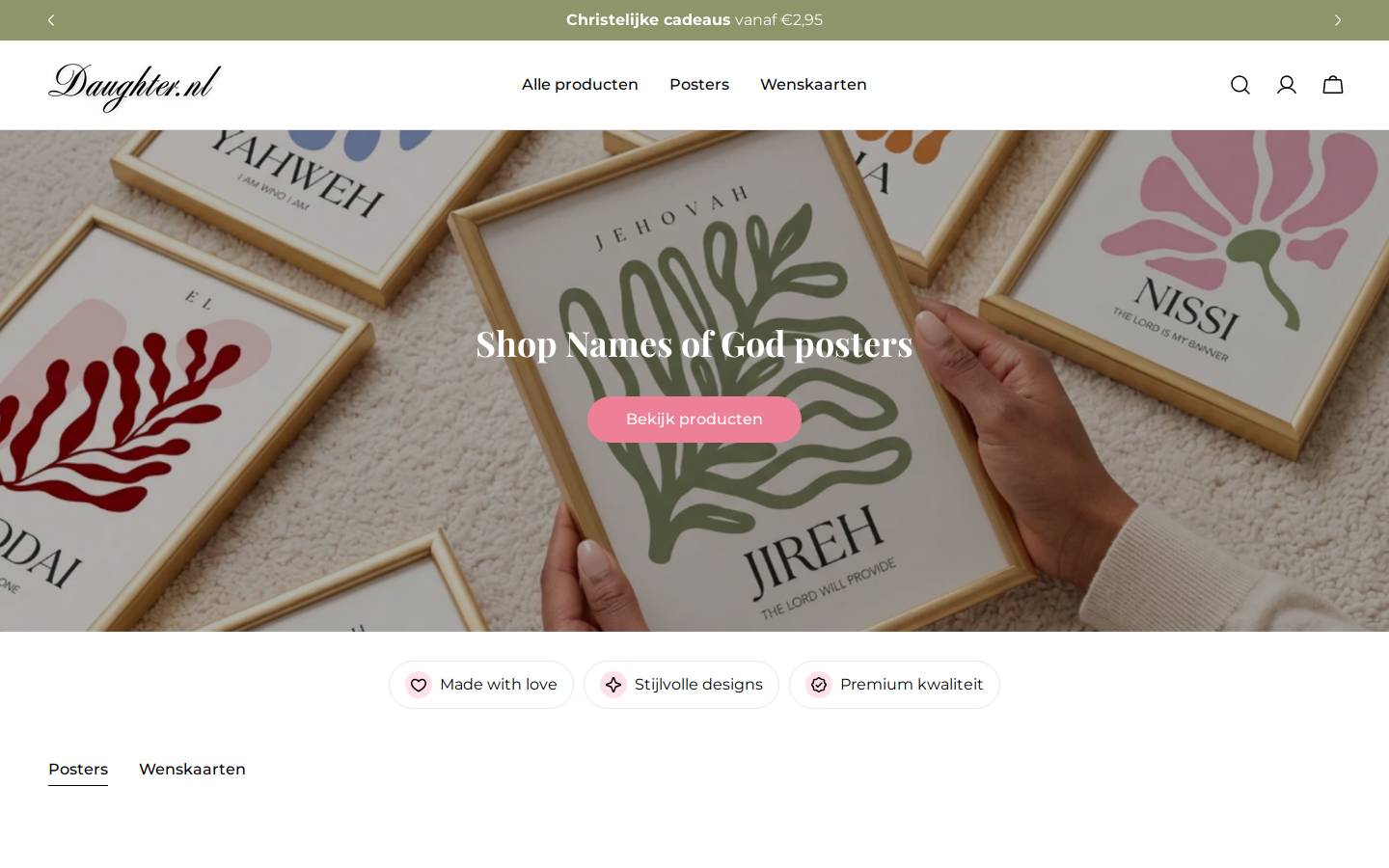 daughter.nl homepage screenshot