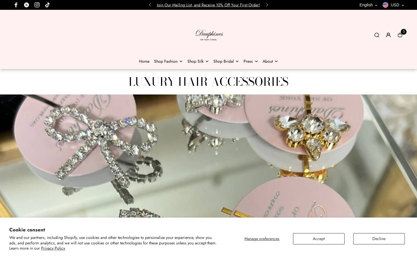 dauphinesofnewyork.com homepage screenshot
