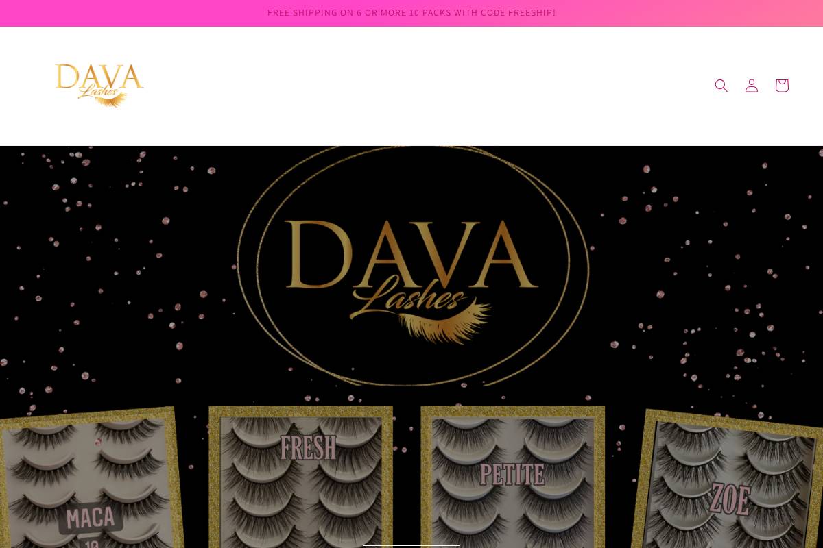 davalashes.com homepage screenshot