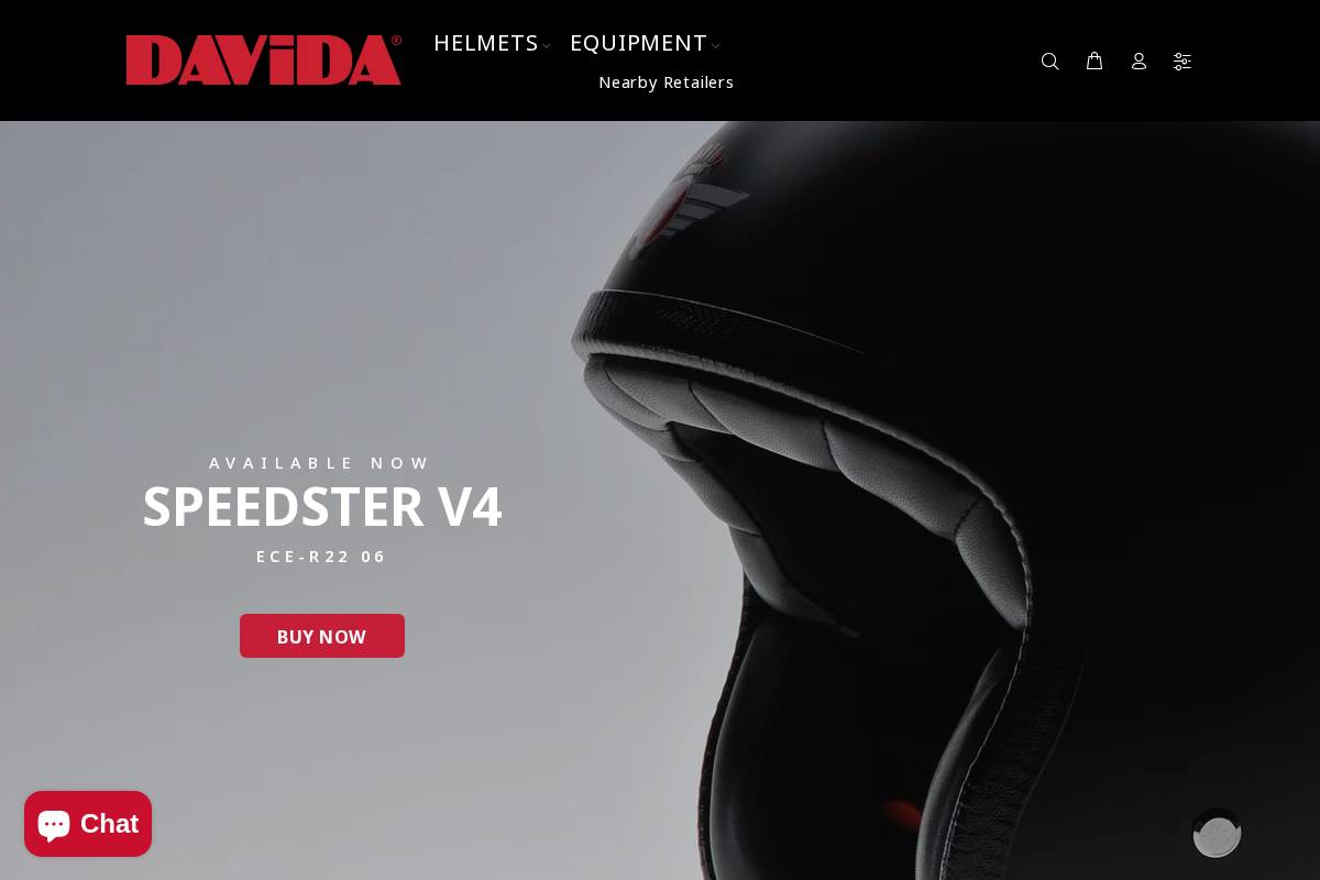 davida-helmets.com homepage screenshot