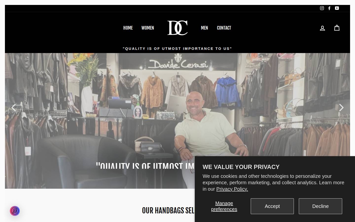 davidecerasi.com homepage screenshot