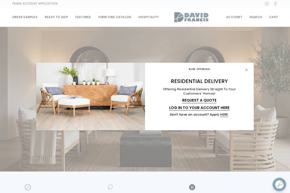 davidfrancisfurniture.com homepage screenshot