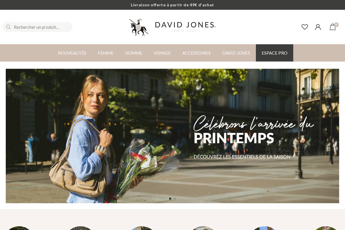 David Jones homepage screenshot