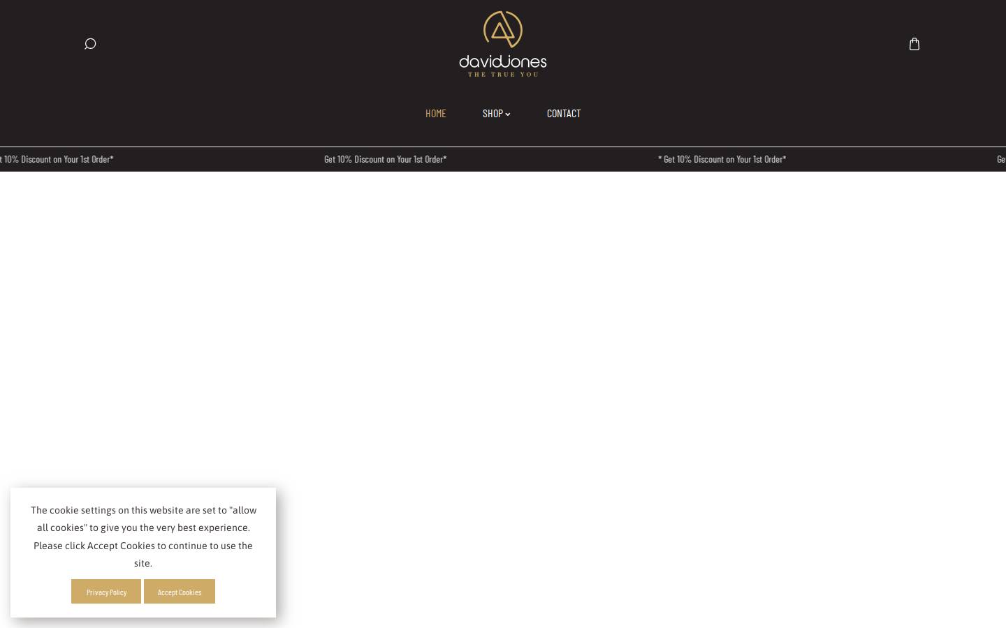 davidjoneseyewear.com homepage screenshot