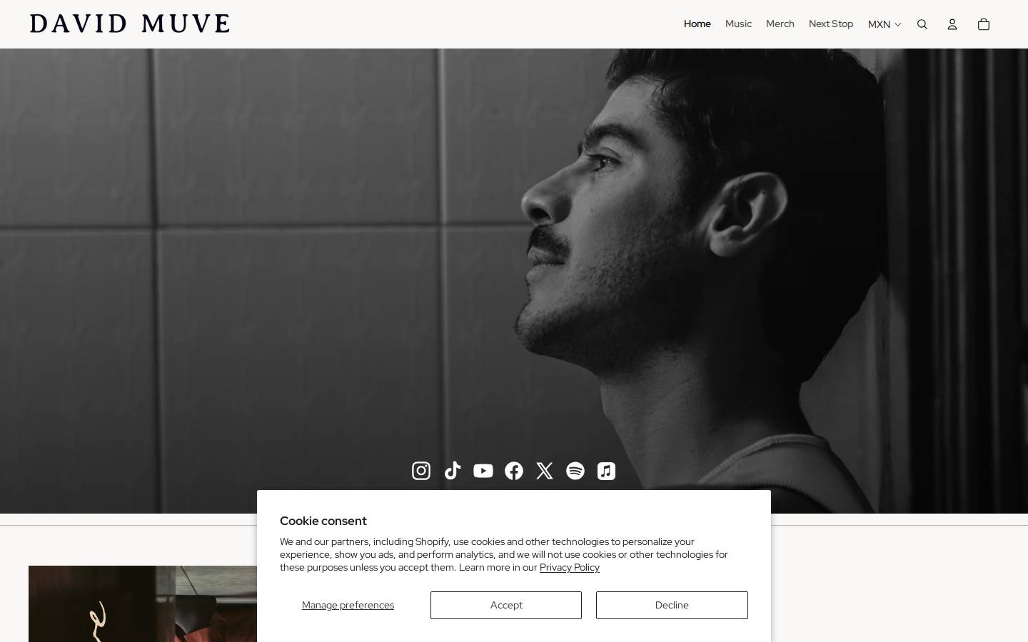 davidmuve.com homepage screenshot