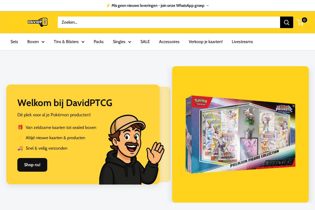 davidptcg.nl homepage screenshot