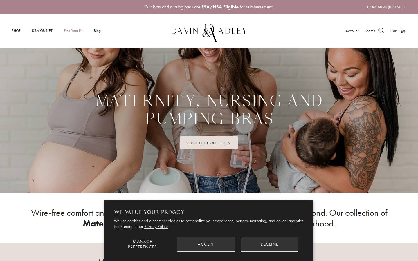 davinandadley.com homepage screenshot