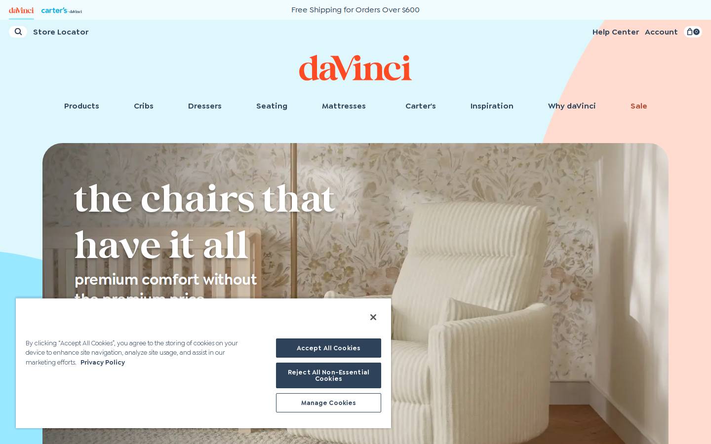 Davincibaby homepage screenshot