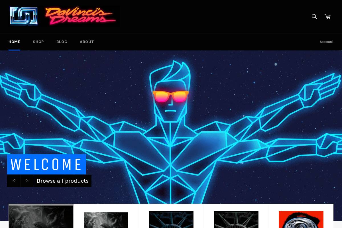 davincisdreams.com homepage screenshot