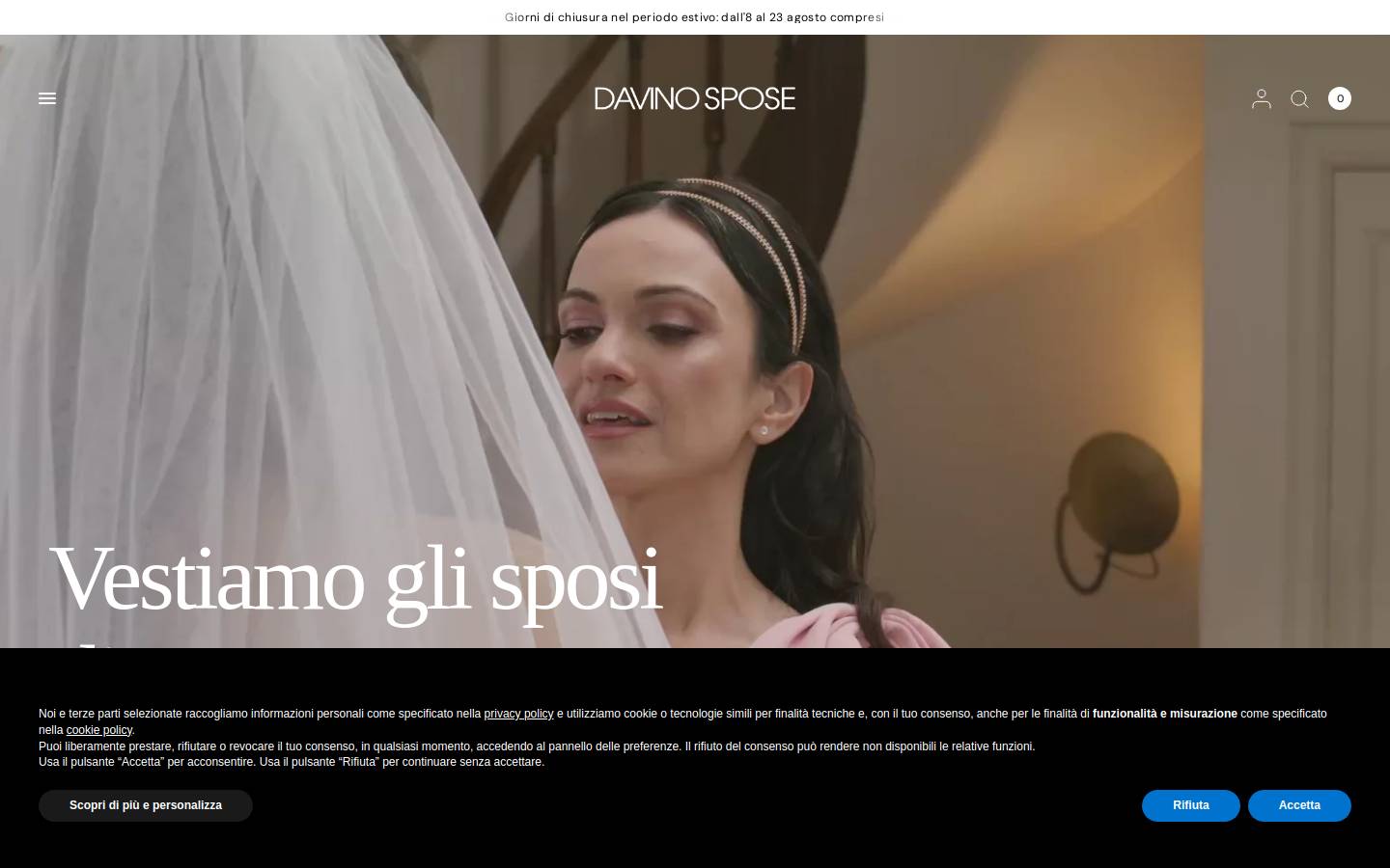 D'Avino Spose Srl homepage screenshot