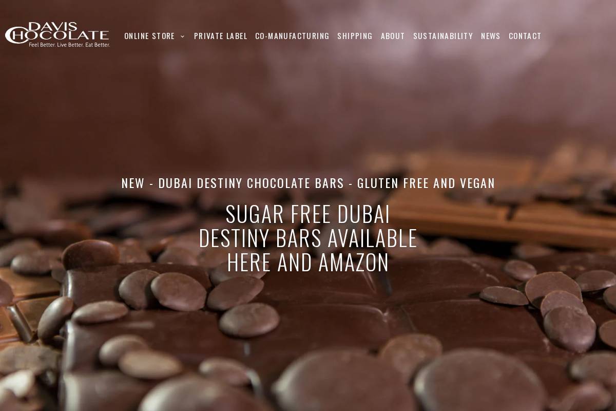davischocolate.com homepage screenshot