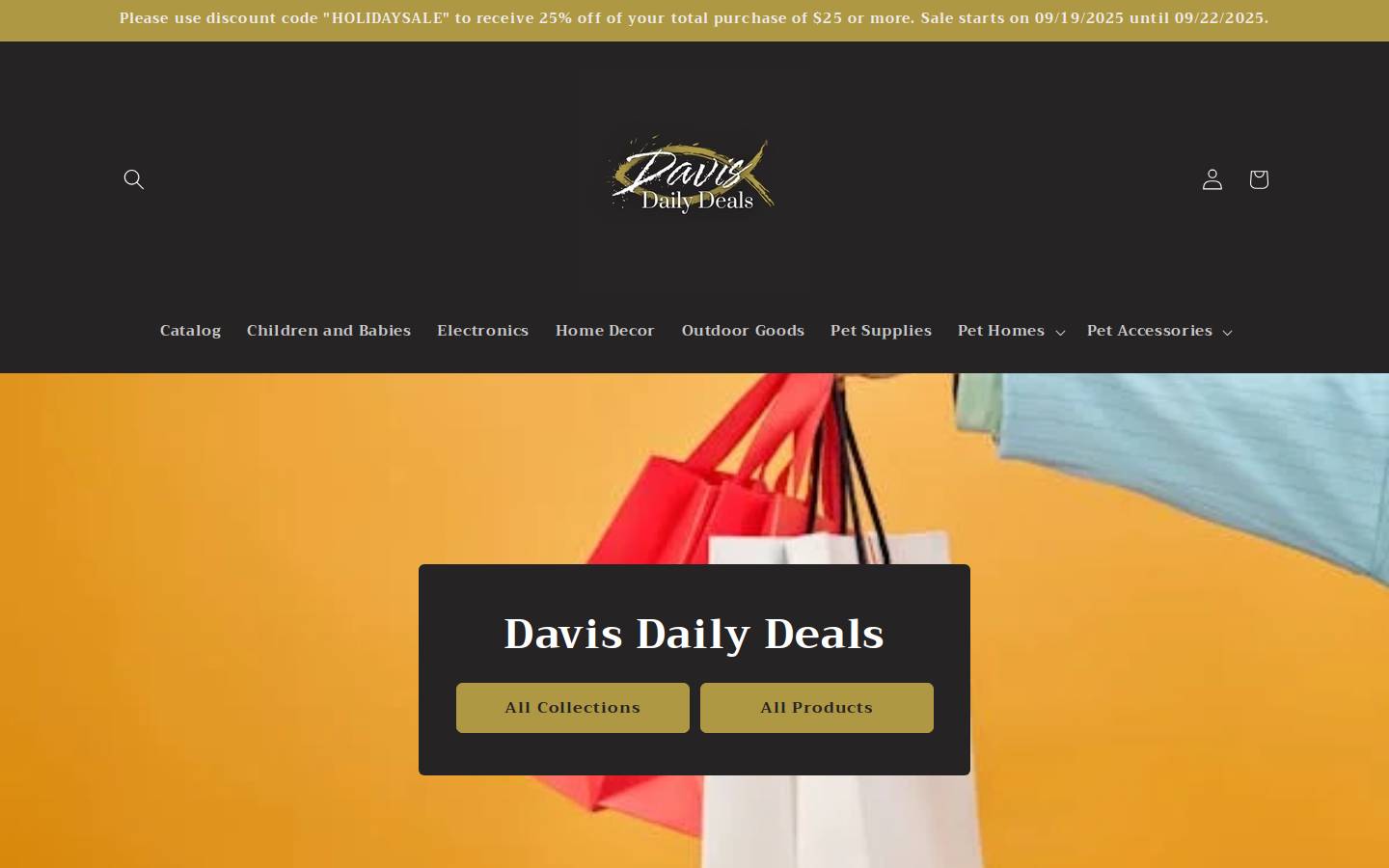 davisdailydeals.com homepage screenshot