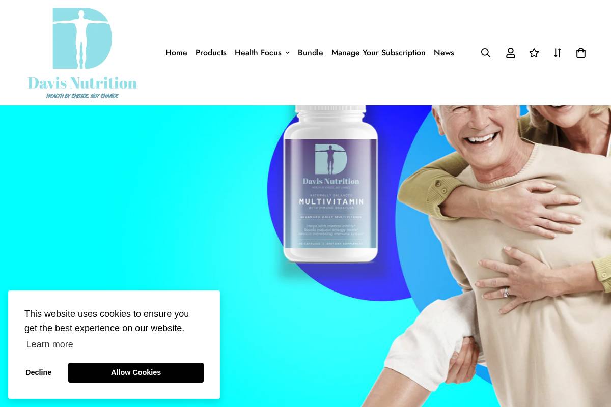 davisnutrition.com homepage screenshot