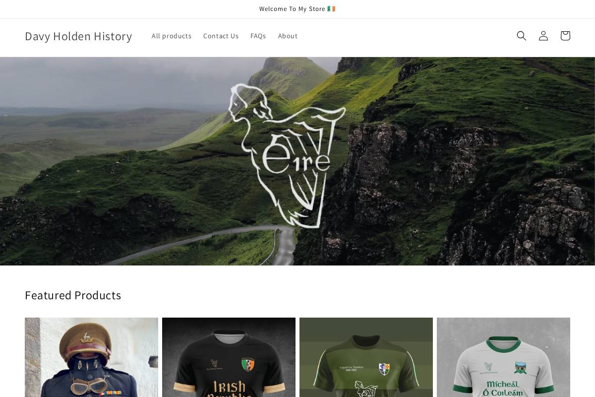 davyholdenhistory.com homepage screenshot