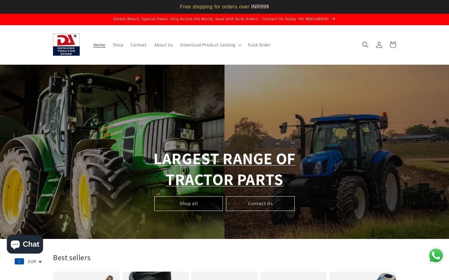 dawarspares.com homepage screenshot