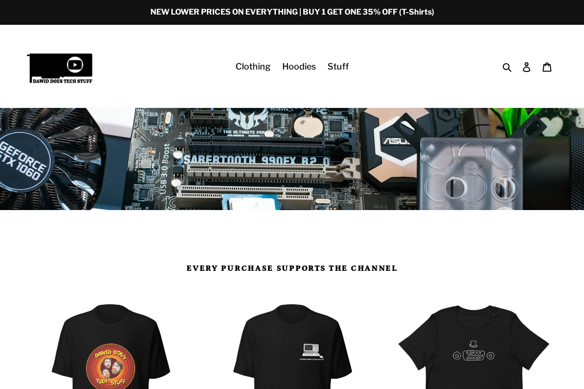 Shop Dawid homepage screenshot