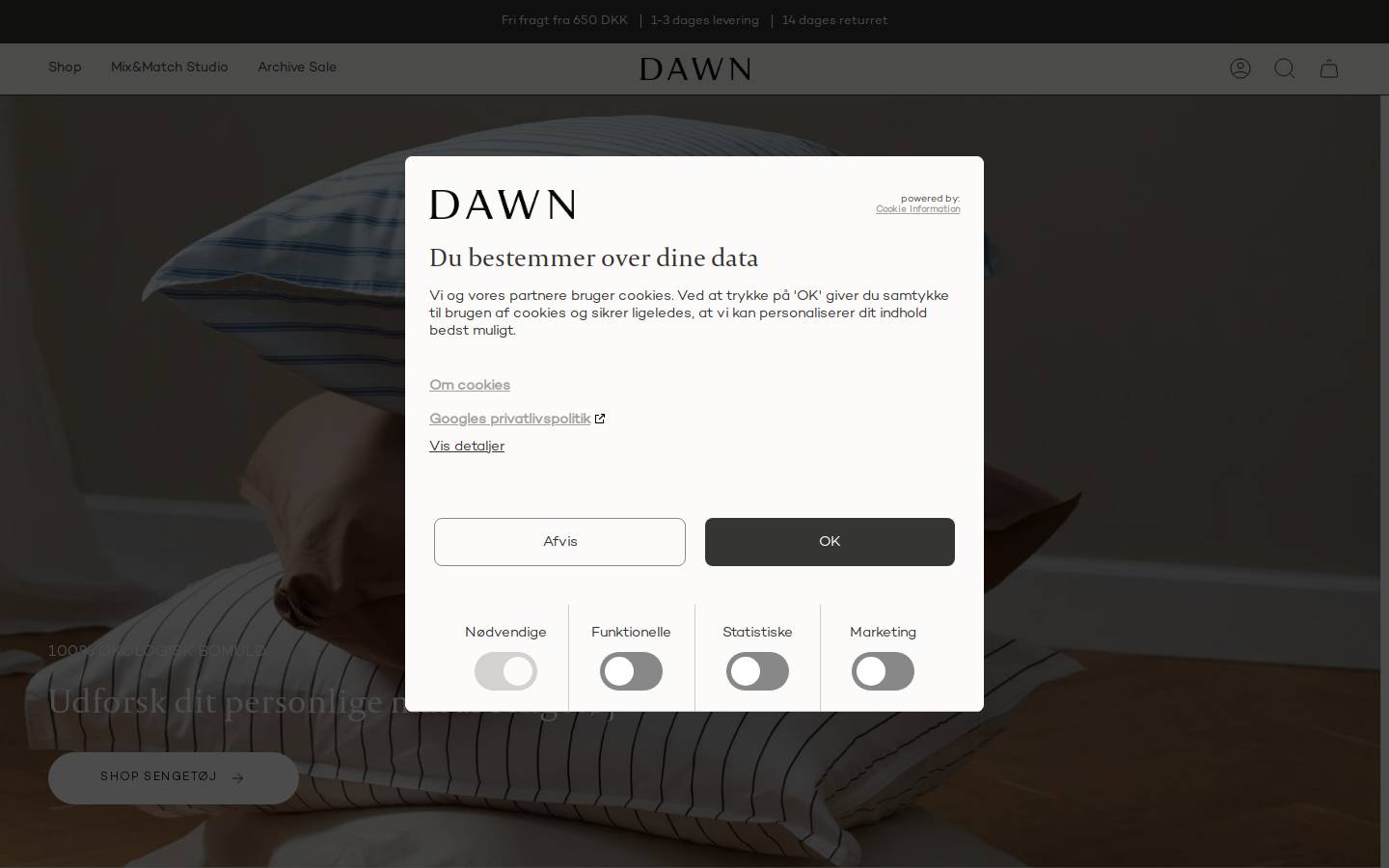 DAWN DESIGNS homepage screenshot