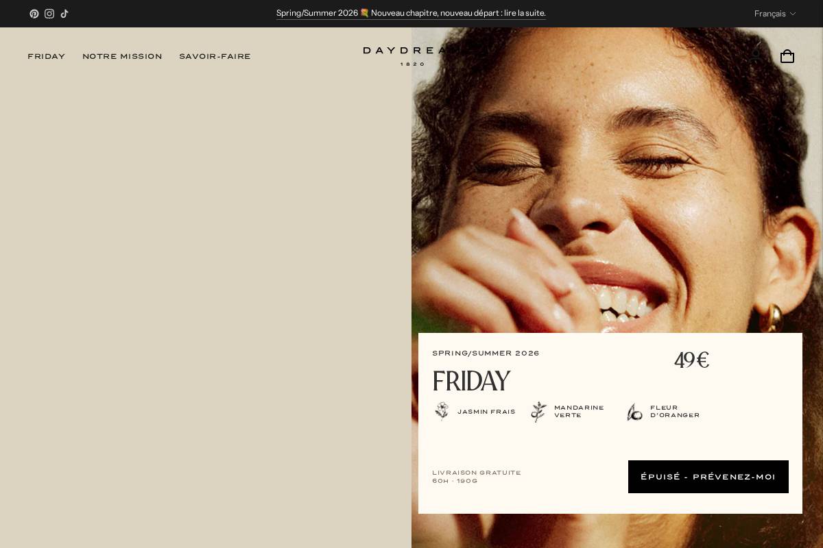 daydream1820.com homepage screenshot